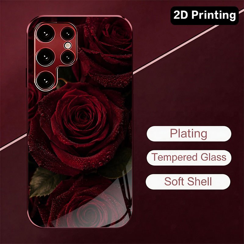 Glass phone case with dark red - Computer Case review and price