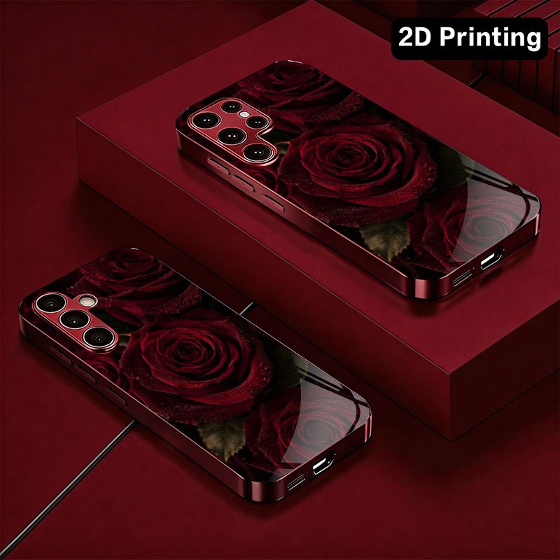 Glass phone case with dark red - Computer Case review and price
