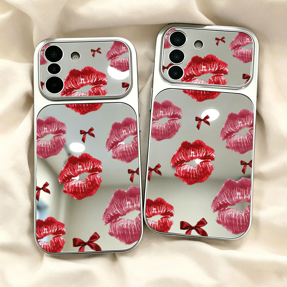 Bow Red Lips Pattern Mirror Ph - Computer Case review and price